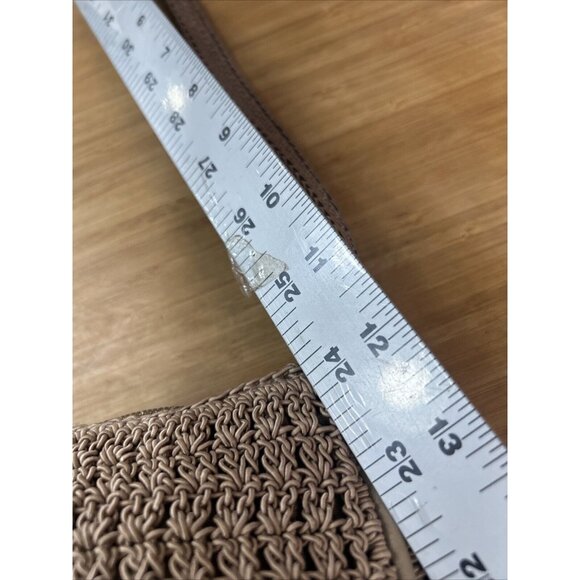 Frankie & Johnnie Small Shoulder Bag Purse Brown BOHO 8" Croquet built in Wallet - Picture 9 of 10